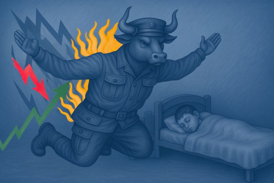 Hedging in crypto shown with a protective BCH Bull, protecting from price volatility
